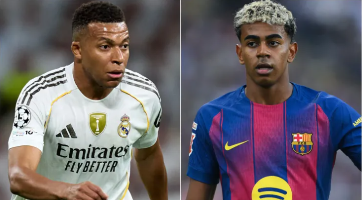 Mbappe Lamine Yamal Real Madrid vs Barcelona